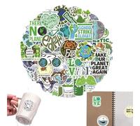 Autocollants du Jour de la Terre - autocollants verts naturels réutilisables,Fournitures uniques de décalcomanies pour adolescents pour ordinateurs portables, ordinateurs portables, bureaux, tas