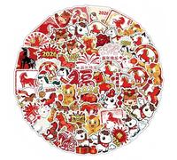 Autocollants du Nouvel An - Autocollants imperméables motif cheval chinois | Autocollants décoratifs l'année du cheval | Pour enfants et adultes pour journal, scrapbooking, planificateur, travaux