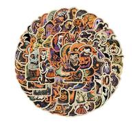 Autocollants effrayants | Autocollants vintage imperméables pour Halloween | Décoration d'intérieur pour portes, téléphones, journaux, bagages, tasses, fête murale, école, bouteilles d'eau, fenêtre