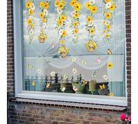 Autocollants électrostatiques sur le thème des papillons Daisy Vine pour fenêtres, solution de décoration contemporaine pour chambres et salons