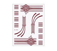 Autocollants Élégants Modèle De Fleurs Tatouées Temporaire Pour Les Pieds À Épaule Décoration De Jambe Henné Tatouage Tatoué Tatoué Match Sticker Henné