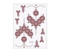 Autocollants Élégants Modèle De Fleurs Tatouées Temporaire Pour Les Pieds À Épaule Décoration De Jambe Henné Tatouage Tatoué Tatoué Match Sticker Henné