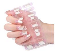 Autocollants élégants pour ongles de style français avec une longue brillance Application rapide pour tous les jours ou occasions spéciales