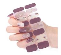 Autocollants élégants pour ongles de style français avec une longue brillance, application rapide pour tous les jours ou occasions spéciales