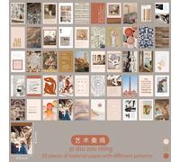 Autocollants Éléments D'art Rétro, 50 Pièces, Décoration Pour Livre, Scrapbooking, Papeterie Créative À Motif Non Répétitif Pour Journal, Diy Bricolage