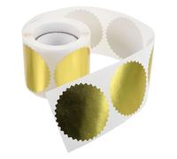 Autocollants Embossé Lot de 400 autocollants gaufrage dorés et argentés 50 mm, for certificat, engrenage, tampon en métal, étiquette autocollante, scrapbooking pour Enveloppe(Golden)