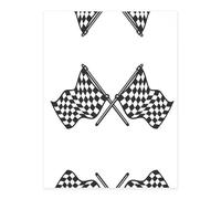 Autocollants en cristal avec drapeau de course à carreaux pour travaux manuels, autocollants mignons, fournitures d'artisanat pour homme et femme pour ordinateur portable, planche à roulettes