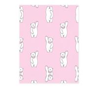 Autocollants en cristal imprimé ours polaire rose pour travaux manuels, autocollants mignons, fournitures d'artisanat pour homme et femme pour ordinateur portable, planche à roulettes