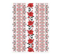 Autocollants en cristal imprimé rose style broderie ukrainienne pour travaux manuels, autocollants mignons, fournitures d'artisanat pour homme et femme pour ordinateur portable, planche à roulettes