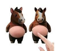 Autocollants en éponge | Dos adhésif en forme de cheval - Autocollants mignons réutilisables - Pour, amateurs de famille, réfrigérateur, planificateur, maison, voiture, carnet, boîte à