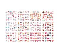 Autocollants en feuille d'ongle sur le thème de l'amour Saint Valentin en forme de coeur nail art stickers pour manucure pédicure A Taille unique