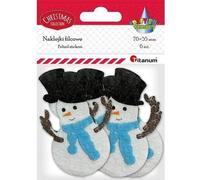 Autocollants en feutre Bonhomme de neige 55x70mm 6pcs