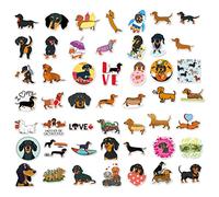 Autocollants en forme de chien mignon | Lot d'autocollants Teckel imperméables | Autocollants d'animaux de dessin animé, feuilles d'autocollants d'animaux pour , adolescents et adultes Soydan