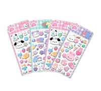 Autocollants en forme de pattes d'animaux - Autocollants 3D doux - Empreinte de pattes mignonnes dans un style bulle pour scrapbooking, décoration de compte à main, ordinateur portable, sacs cadeaux