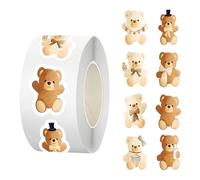 Autocollants en forme d'ours mignons - Autocollants adhésifs puissants sur le thème de l'ours, autocollants mignons de dessin animé - pour enfants, famille, intérieur, extérieur, maison, voiture