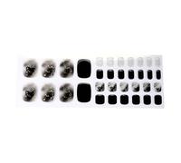 Autocollants en gel doré pailleté pour ongles des orteils - Pas de cuisson nécessaire - Accessoires de pédicure avec lime - Accessoires de pédicure
