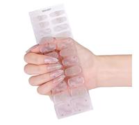 Autocollants en gel imperméable pour ongles - Pas besoin de lampe chauffante - Design flexible pour une manucure longue durée avec différents motifs - Séchage rapide - Autocollants ABS
