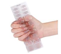Autocollants en gel imperméable pour ongles - Pas besoin de lampe chauffante - Design flexible pour une manucure longue durée avec différents motifs - Durabilité - Idéal pour les femmes occupées