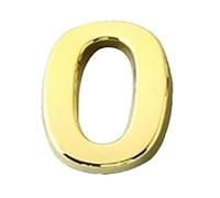 Autocollants En Lettres Et Chiffres De 5cm, 1 Pièce, for Appartement, Hôtel, Maison, Plaque Porte, Armoire, Boîte Aux, Signes(Number 0,5cm Golden)