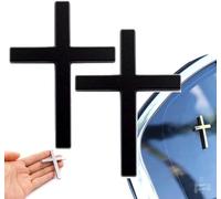 Autocollants en métal en forme de croix de Jésus-Christ, autocollant 3D en métal tridimensionnel, autocollant de voiture pour toutes les surfaces, un symbole de force, de protection, divin