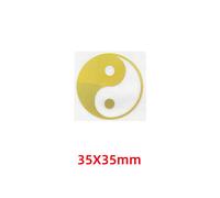 Autocollants en métal motif chapelle Yin et Composer Tai,5 éléments,décoration pour téléphone portable,ordinateur portable et voiture - Type I