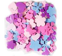 Autocollants en mousse - cœurs, fleurs et papillons 100pcs