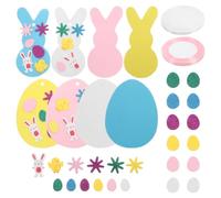 Autocollants en Mousse de Pâques Lapin et Œuf, Kit Eva