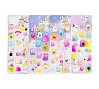 Autocollants en mousse motif animal de dessin animé pour enfants pour bouteille d'eau et carnet de notes, décoration de salle de classe, autocollants de motivation pour loisirs créatifs