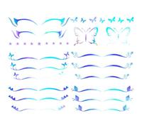 Autocollants en Papier Adhésif Temporaires 6 Feuilles Yeux | Décalcomanies Eyeliner, pour Maquillage Halloween et Soirées en Club, Effet Regard Rehaussé