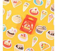 Autocollants En Papier Crème Glacée Douce, Étiquette Scrapbooking Décorative Mignonne Kawaii Pour Journal Planificateur, Papeterie Papeleria, Diy Bricolage, 45 Pièces/Boîte