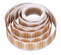 Autocollants en papier kraft faits à la main, étiquettes rondes en forme de cœur mignon pour l'étiquetage des aliments, conserves, pâtisseries, ventes, papier kraft marron, 500
