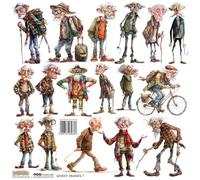 Autocollants en papier pour scrapbooking - ScrapLove - Grand-père bizarre 1 grands-parents fous
