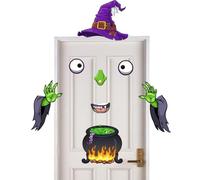 Autocollants en PVC - Stickers muraux d'Halloween - Mallette adhésive puissante - Kits de décoration d'Halloween - Autocollants lavables - Accessoires de fête - Voiture étanche - Autocollants d'avance