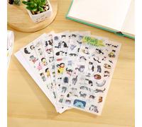 Autocollants En Pvc Transparents De Corée Du Sud, Nouveaux Autocollants Chat Mignon Pour Journal Intime, 6 Pièces/Paquet, Livraison Gratuite