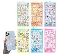 Autocollants en Relief 3D pour | 6 Feuilles de Décalcomanies Animaux Mignons - Autocollants 3D à Petit Relief - Pour Scrapbooking Carnets Ordinateurs Portables Coques De Téléphone Bouteille D