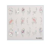 Autocollants en relief 5D pour nail art avec diamants