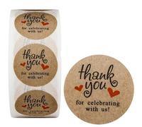 Autocollants En Relief Autocollant « Merci d'avoir célébré avec nous » for carte d'invitation, mariage, anniversaire, festival, fête, emballage cadeau(ColorI)