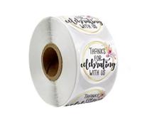 Autocollants En Relief Autocollant « Merci d'avoir célébré avec nous » for carte d'invitation, mariage, anniversaire, festival, fête, emballage cadeau(A)