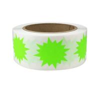 Autocollants En Relief Étiquettes de codage couleur arc-en-ciel, autocollants auto-adhésifs fluorescents for gaufrage d'étiquettes de scellage de boîtes-cadeaux(Green)