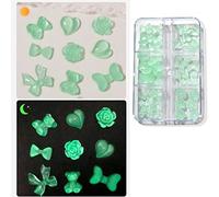 Autocollants en résine 3D phosphorescents en forme de nœud en forme d'ours