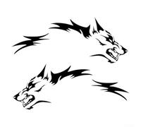 Autocollants en vinyle pour tous types de voitures sur le thème du loup