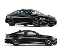 Autocollants en vinyle pour voiture Kit de bandes latérales M Performance compatible avec BMW M4 F82/ F83 / M3 F80 (F82 M4)