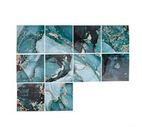 Autocollants en vinyle résistant à l'eau pour sol, peuvent être installés sur des surfaces plates et sèches, parfaits pour la métamorphose temporaire de la cuisine (20 x 20 cm)