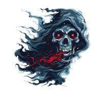 Autocollants et décalcomanies de voiture de tête de mort - PVC 3D tête de mort autocollants de voiture squelette d'Halloween, autocollants réfléchissants décoratifs pour Halloween, accessoires de