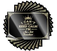 Autocollants et décalcomanies pour casque de sécurité avec inscription « I Can't Keep Calm I'm an Art Teacher » - Décoration et accessoires amusants (8 x 12 cm)