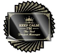 Autocollants et décalcomanies pour fenêtre de voiture, boîte à outils, inscription « Keep Calm I'm The Best Project Manager » (12 x 18 cm)