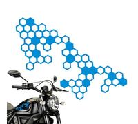 Autocollants et décalcomanies pour moto, autocollants hexagonaux imprimés Vista pour moto, décalcomanies modifiées | Autocollants fantaisie avec effet réfléchissant pour motos, ordinateurs, voitures