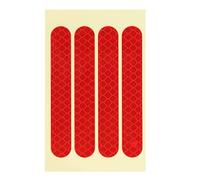 Autocollants et Décalcomanies, Protecteur de Jante pour Roues de Voiture Autocollants de Pneus sans Décoloration de la Roue Arrière Avant de 4pc (rouge)