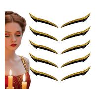Autocollants Eyeliner Cils | Patchs à Paupières Cils,10 Pièces Bandeye Résistant à l'Eau pour Spectacles de Danse et Scène, Autocollant à Paupières