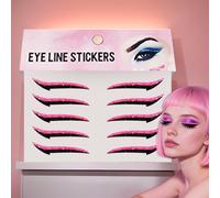 Autocollants Eyeliner Pour Femmes | Bande Adhésive pour Fard à Paupières,Disque Maquillage Portable pour Voyage Spectacle Danse, 10 Pièces Résistant à l'Eau